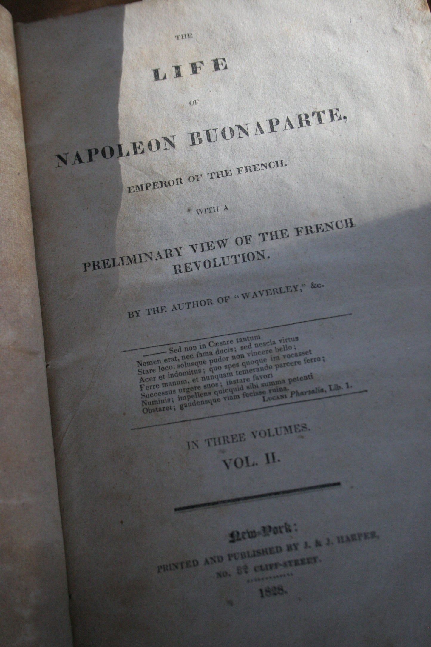 RARE First American Edition of the Life of Napoleon Buonaparte: Emperor of the French, by Sir Walter Scott paperback book set