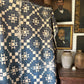 Early Antique star pattern quilt | indigo blue