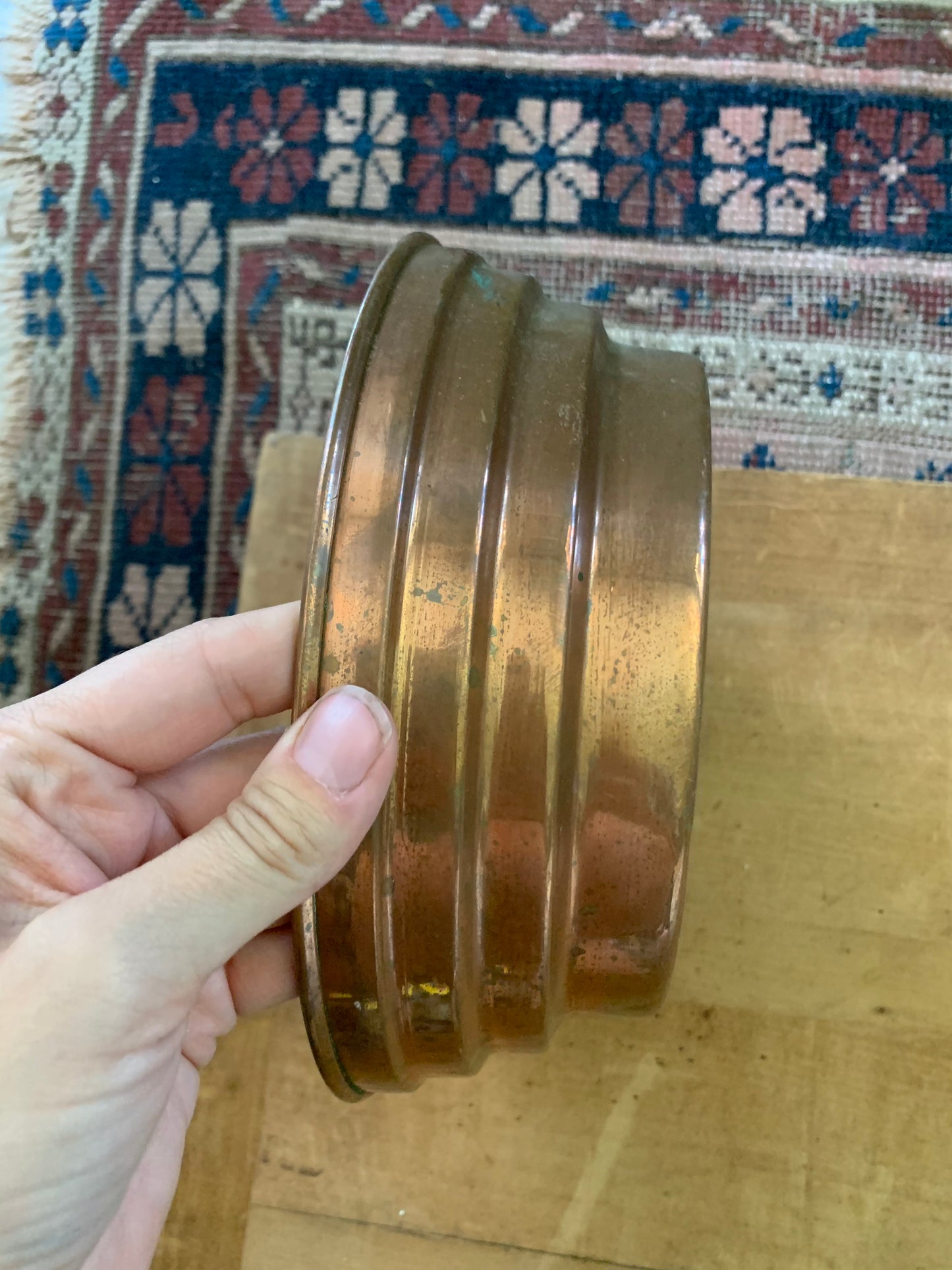 Vintage copper cake pan