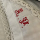 Antique French linen sheet & pillowcases | red A.P. Monogram Stitching