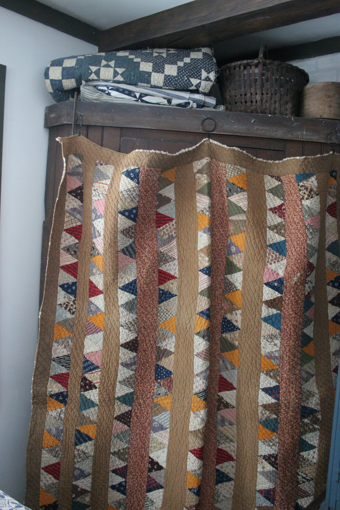 Antique early flying geese quilt