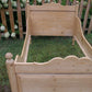 Antique English knotty pine sleigh bed | Twin