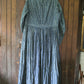 Antique victorian calico blue house dress