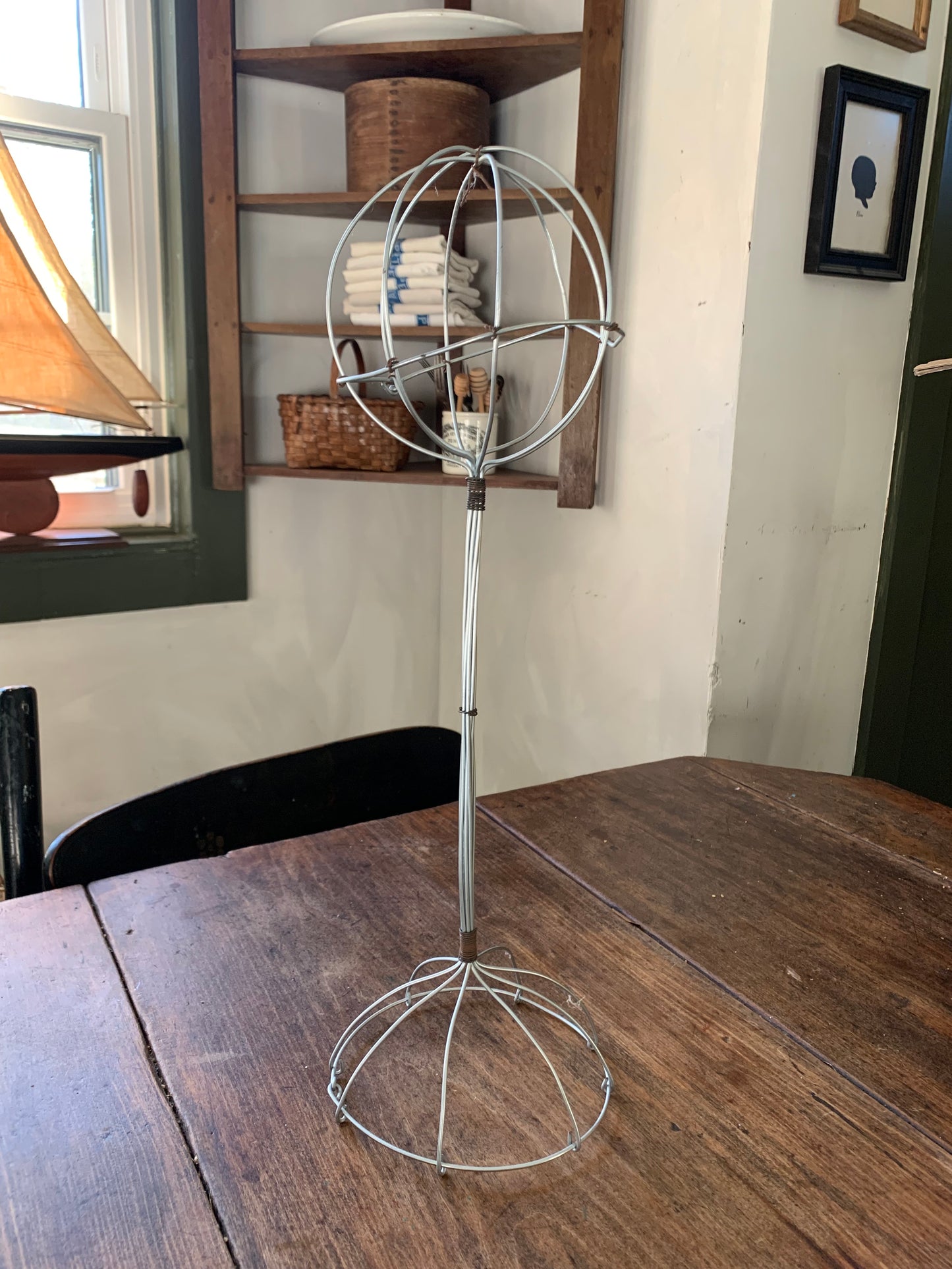 Vintage wire hat stand