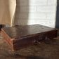 Antique wooden art box with supplies