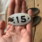 Vintage French enamel number tags