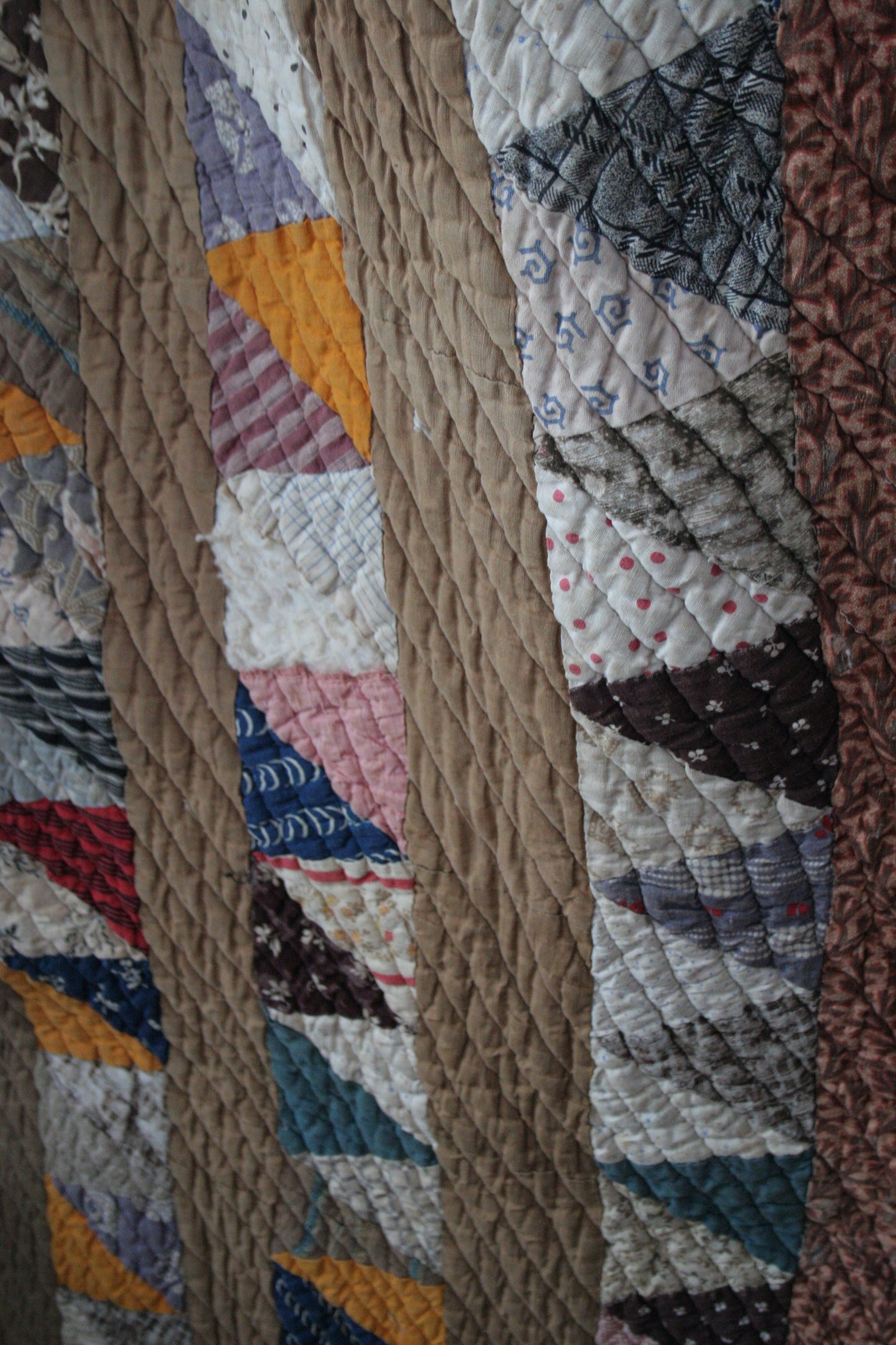 Antique early flying geese quilt