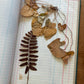Vintage journal with dried flowers