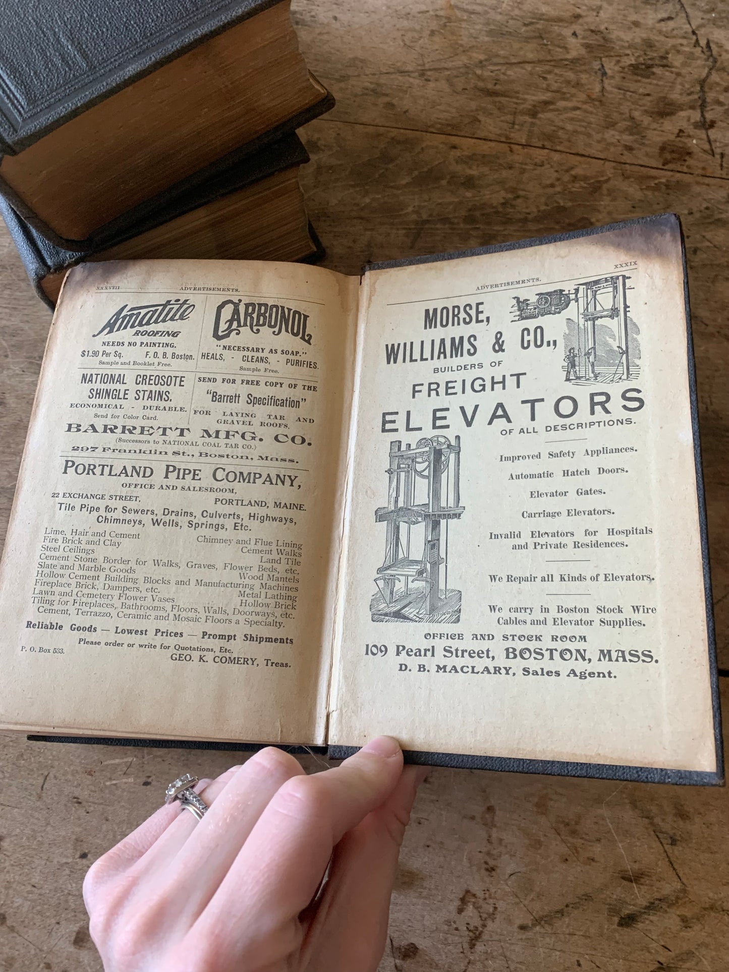 Antique Maine business register 1908-1909 | business advertisements & map