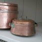 Antique French copper pots