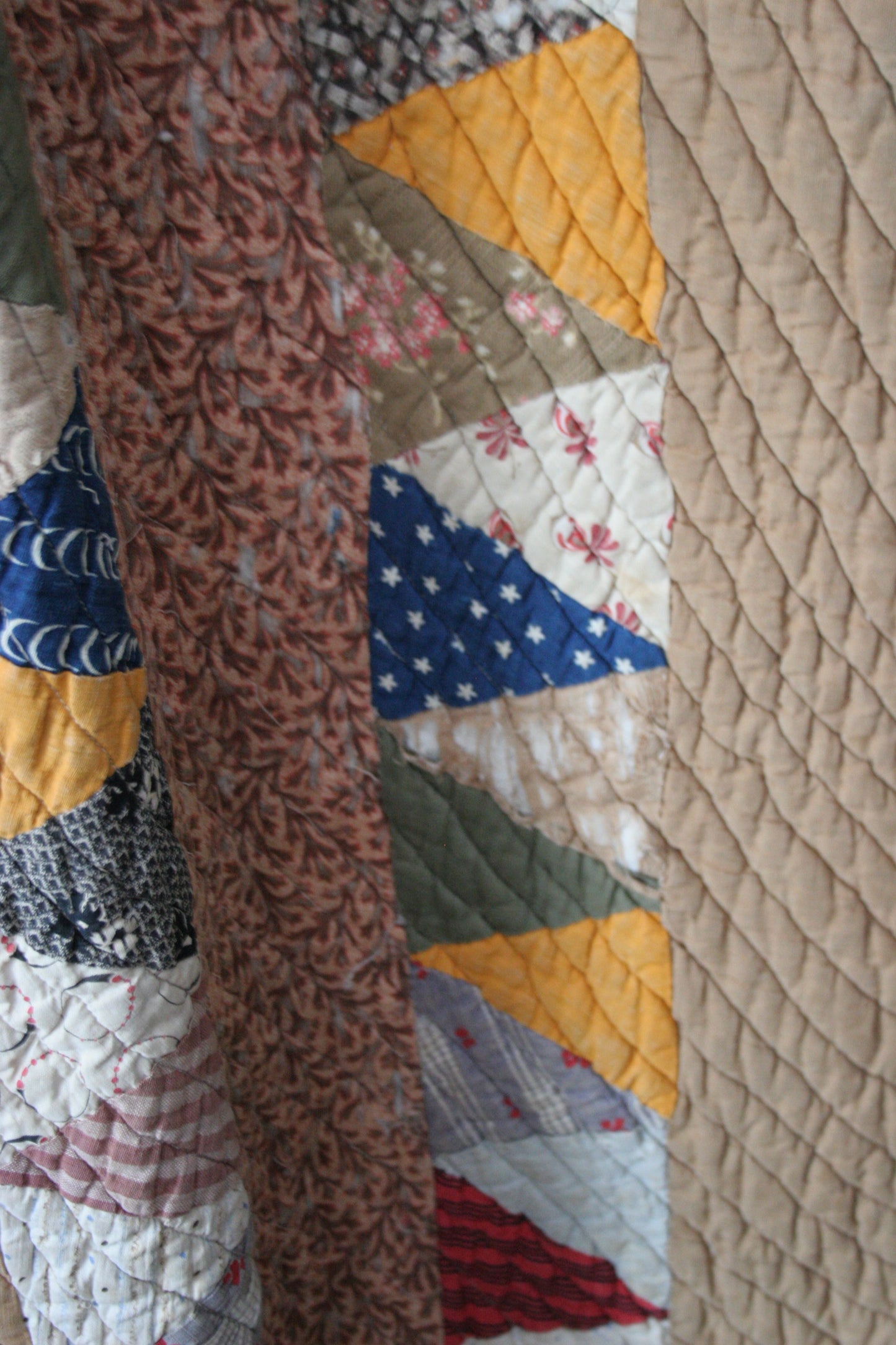 Antique early flying geese quilt