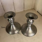 Antique pewter candlestick holder set