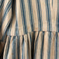 Antique primitive dress apron | blue stripe ticking