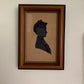 Vintage hand painted silhouette