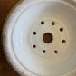 Antique ironstone dairy soap strainer