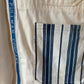 Vintage French chore coat reworked with French ticking stripe fabric