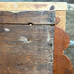 Antique early primitive wall cabinet with scallops