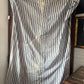 Vintage blue ticking stripe feather mattress cover