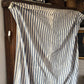 Vintage blue ticking stripe feather mattress cover