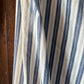Vintage blue ticking stripe feather mattress cover