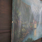 Antique oil painting of The Castle of Chillon by Edith Walter on canvas dated 1892