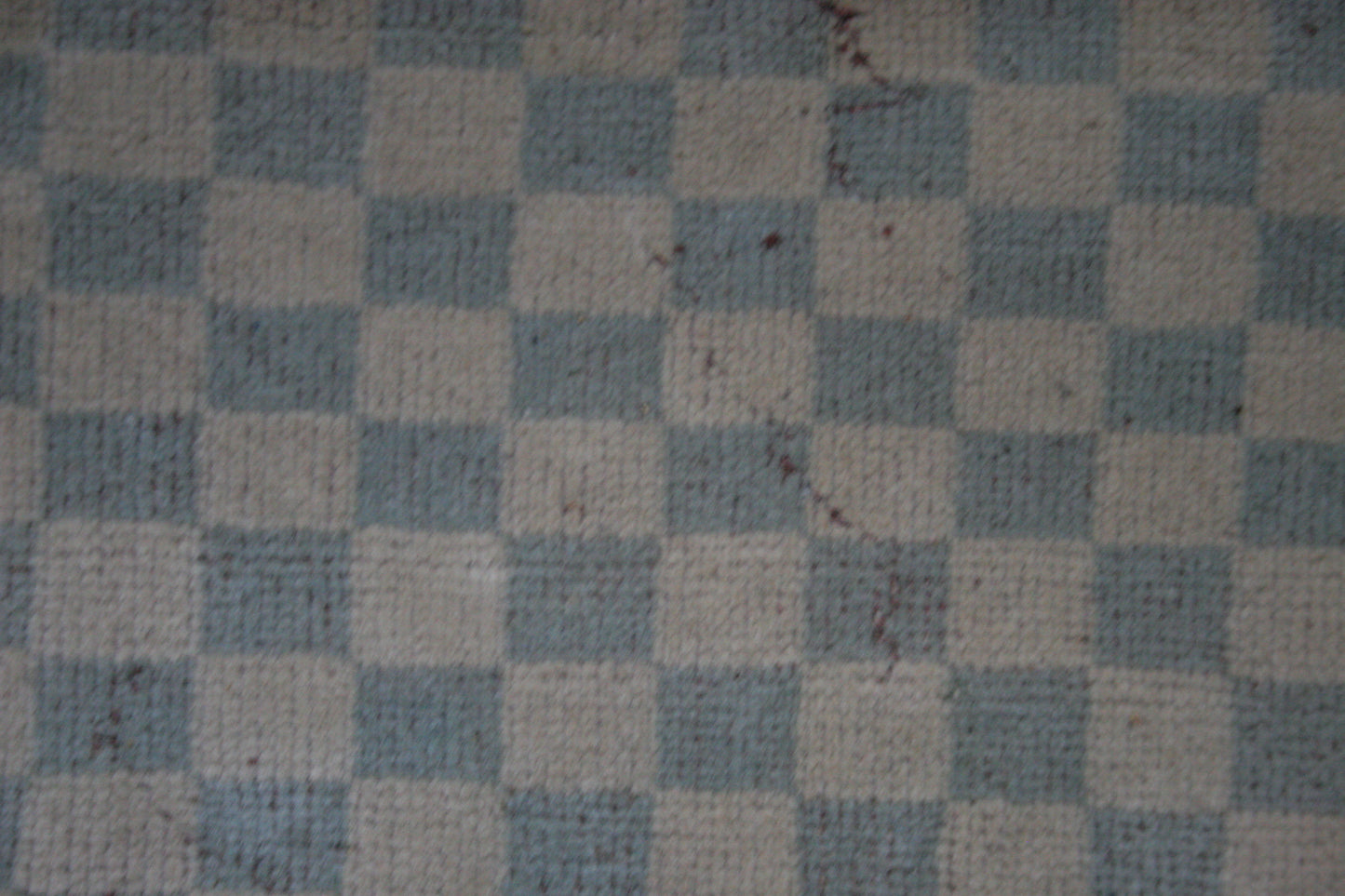 Antique checkered Turkish wool rug