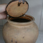 Antique Stoneware Pot with Lid