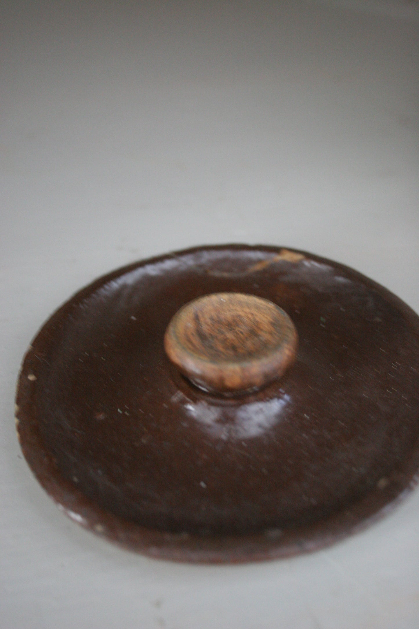 Antique Stoneware Pot with Lid