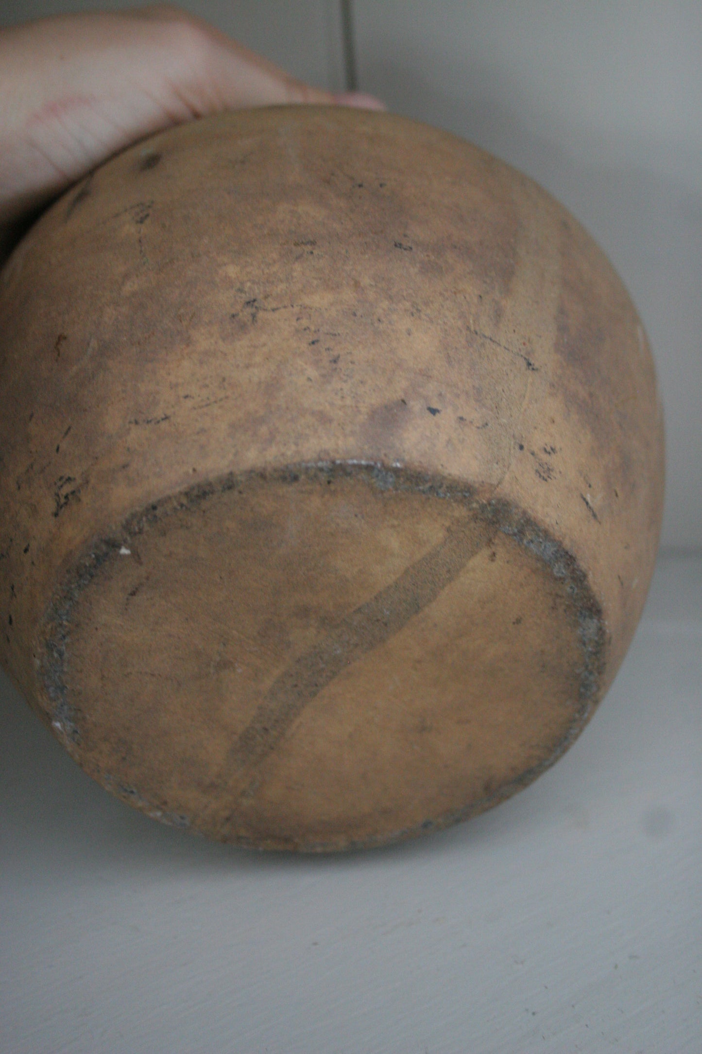 Antique Stoneware Pot with Lid