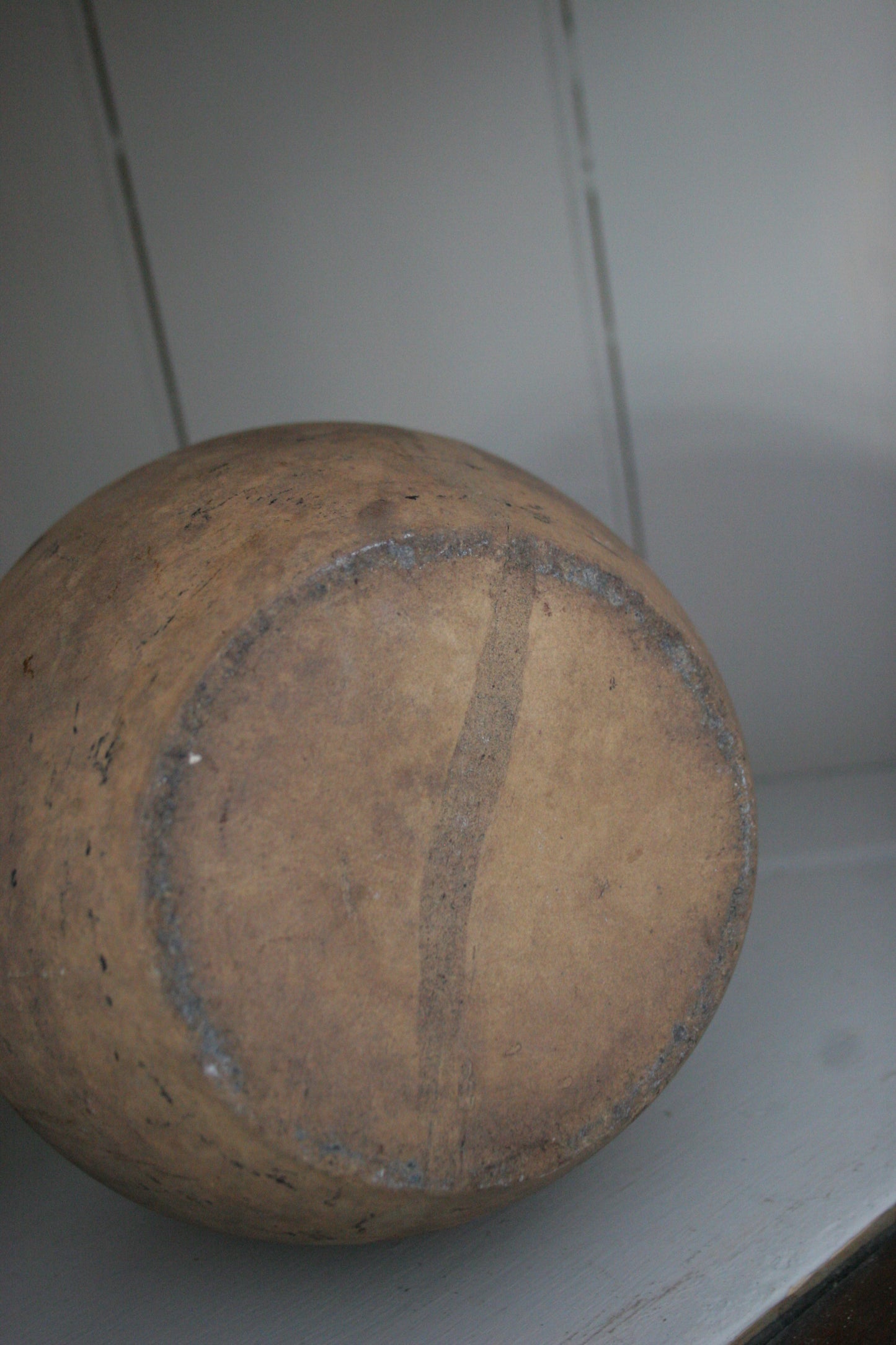 Antique Stoneware Pot with Lid