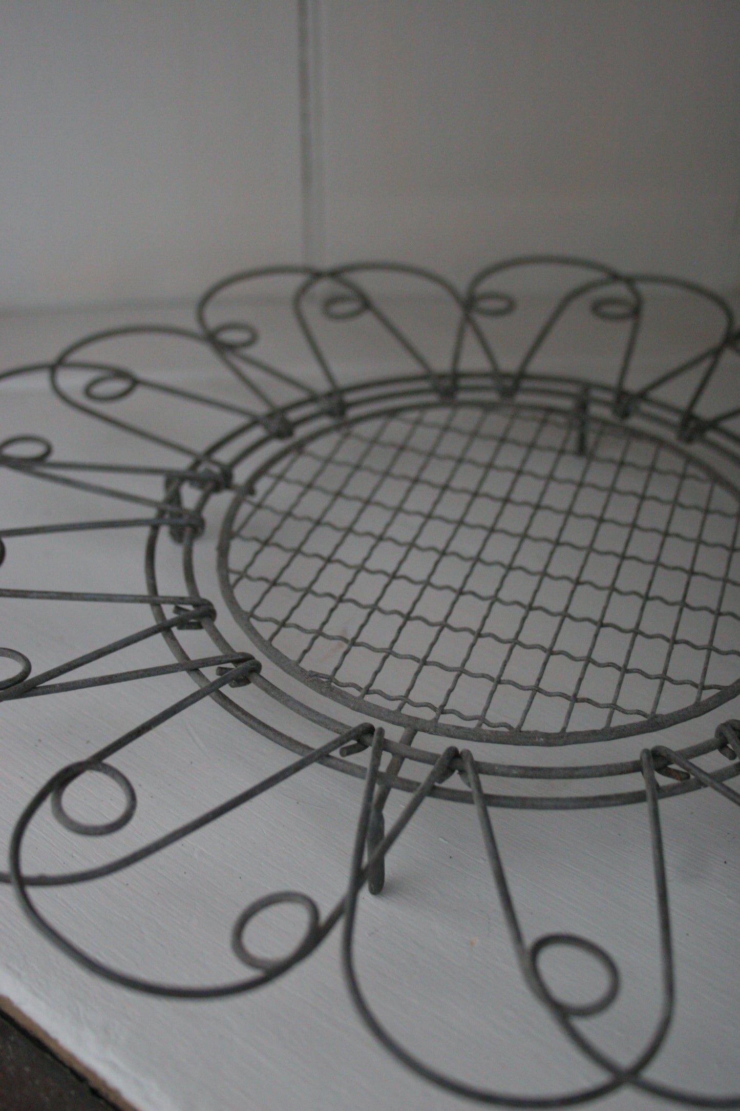 Antique French Wire Collapsable Egg Basket