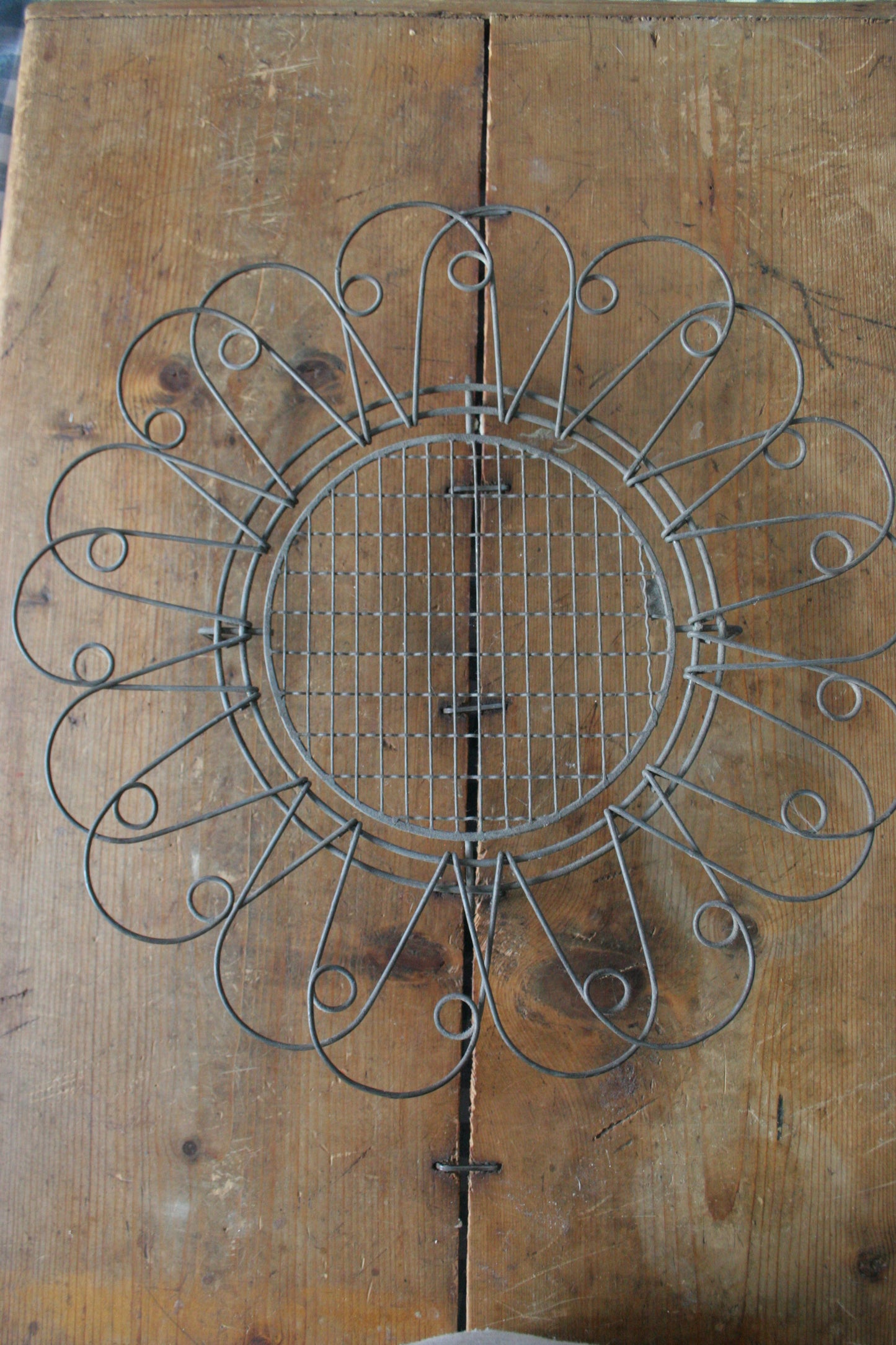 Antique French Wire Collapsable Egg Basket