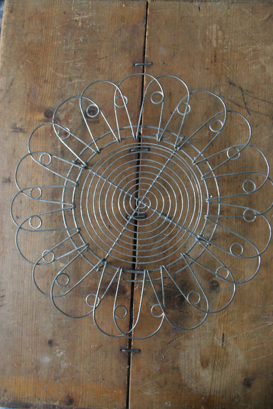 Antique French Wire Collapsable Egg Basket