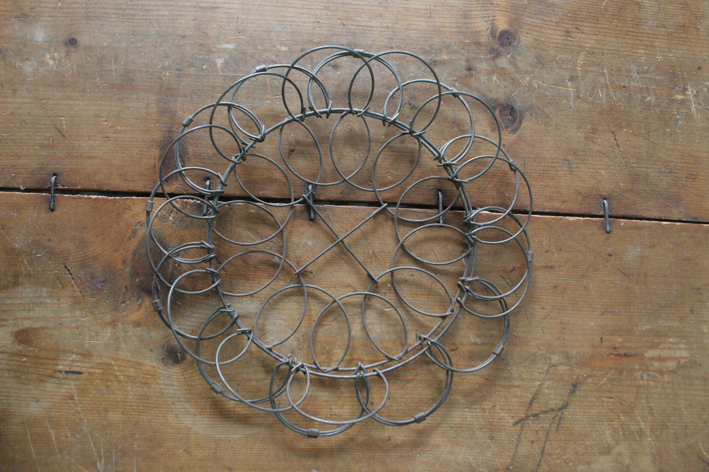 Antique French Wire Collapsable Egg Basket