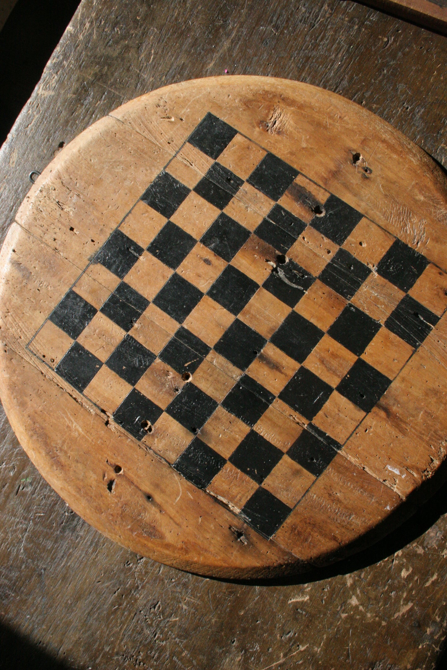 Antique Early Checkerboard / Gameboard