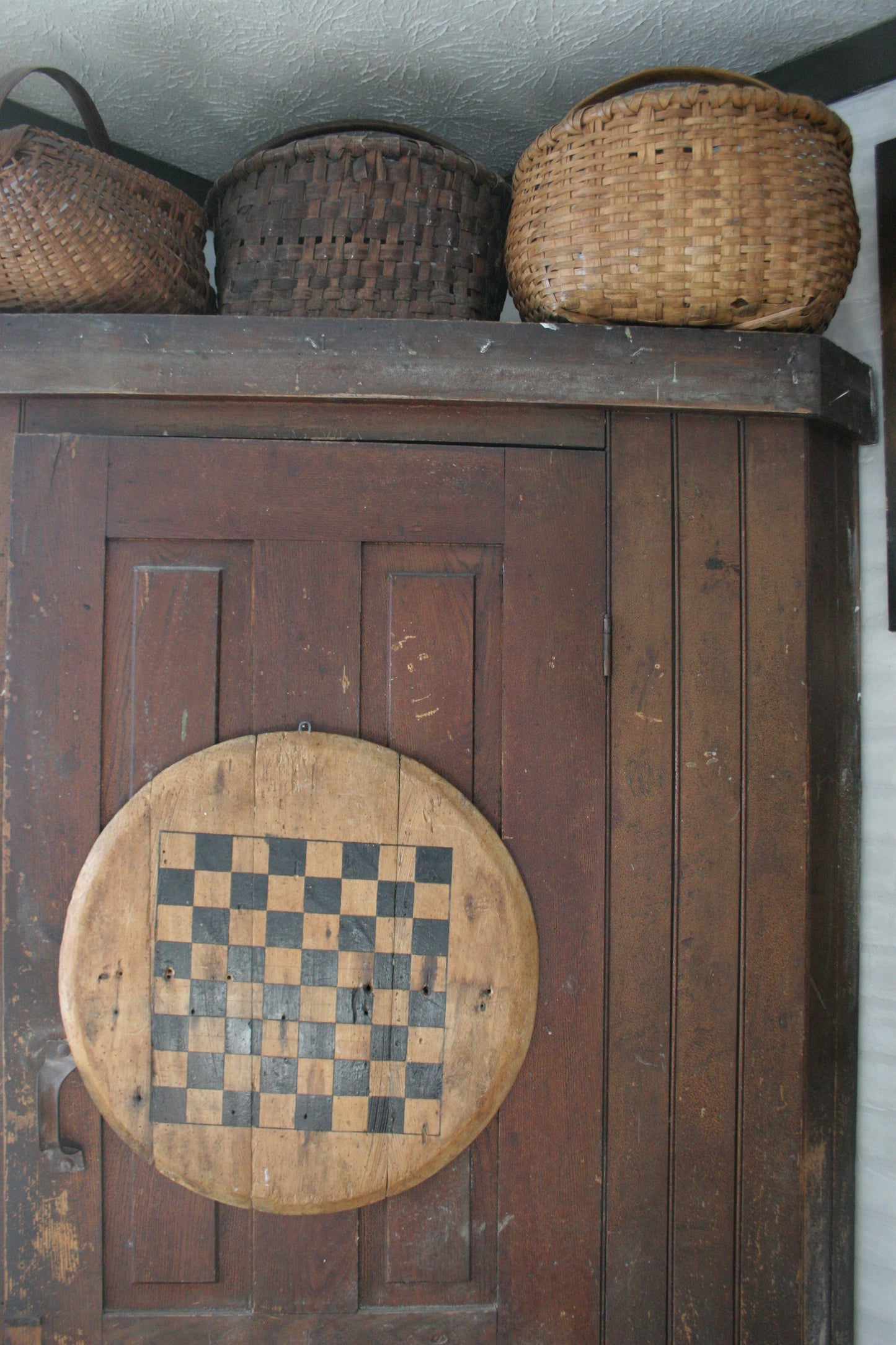 Antique Early Checkerboard / Gameboard