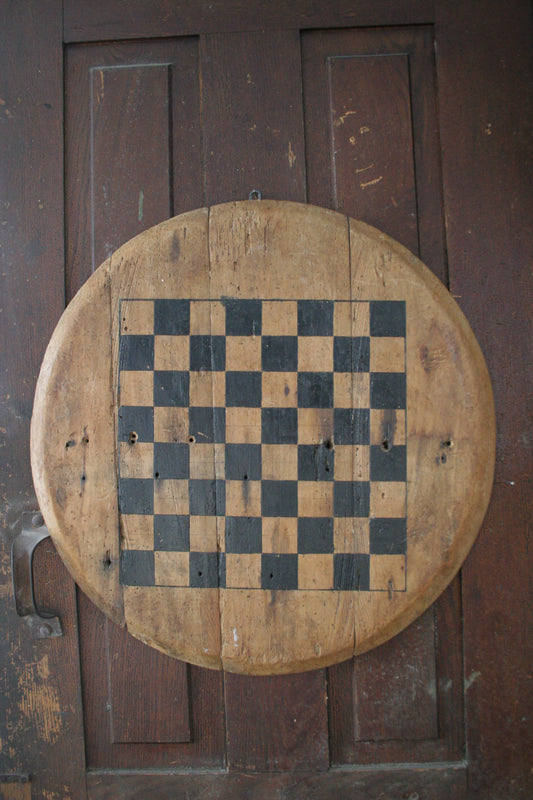 Antique Early Checkerboard / Gameboard