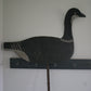 Vintage Hand Painted Metal Geese Decoy Double Sided