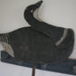 Vintage Hand Painted Metal Geese Decoy Double Sided