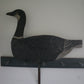 Vintage Hand Painted Metal Geese Decoy Double Sided