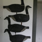 Vintage Hand Painted Metal Geese Decoy Double Sided