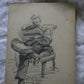 Antique rare Victorian 1884 full sketch book NYC