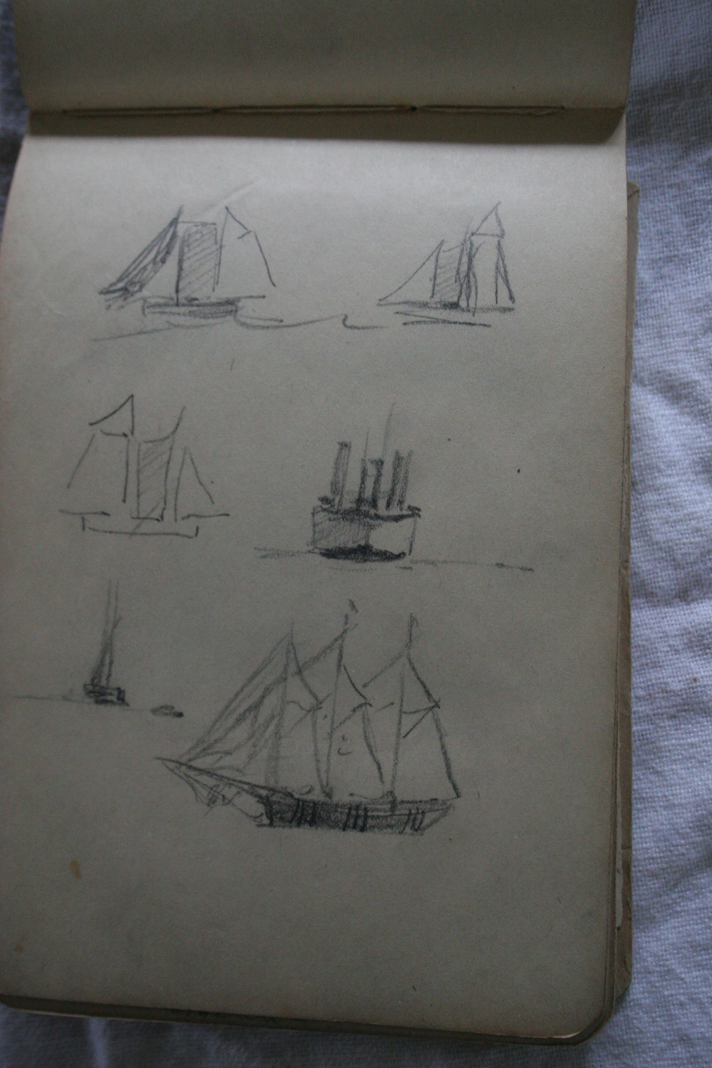 Antique rare Victorian 1884 full sketch book NYC