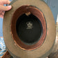 Antique 1800s leather hat box with original hat